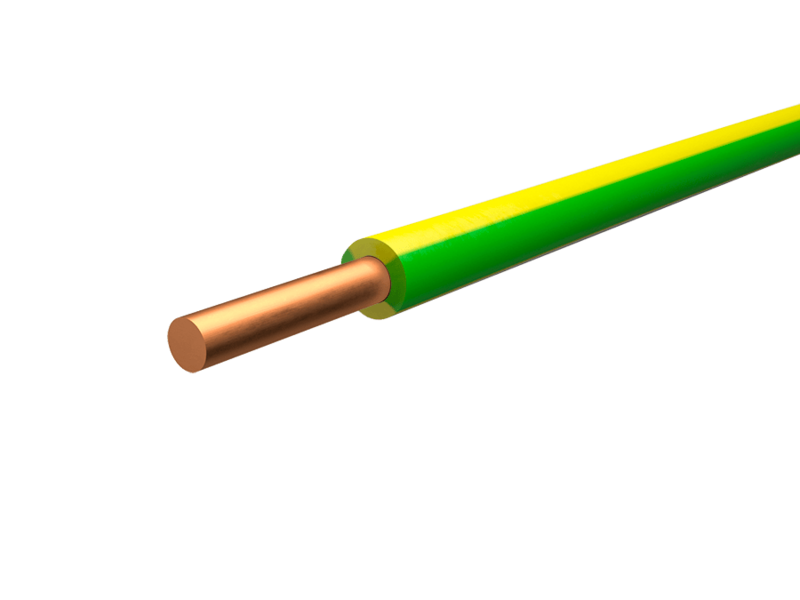 Провод ПуВ (ПВ1) 1х4 жёлто-зелёный