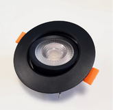 Cветильник светодиодный встраиваемый поворотный направленного света, круг, черный, 5 W, 4000K, IP40