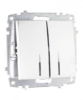 Выключатель EL-BI , ZENA-VEGA 2-кл с подсветкой 609-015600-203