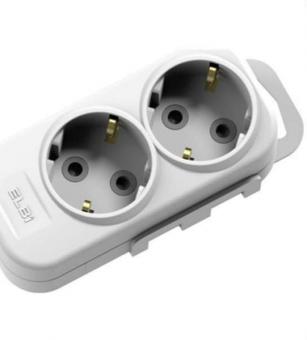 Удлинитель 2гн 1м 16А EL-BI, MYRA, с/з 527-010201-211