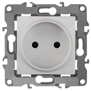 ЭРА Розетка 2P, 16АХ-250В,  без м.лапок, Эра12, белый