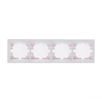 Рамка 4-ая горизонтальная Lezard Mira белый