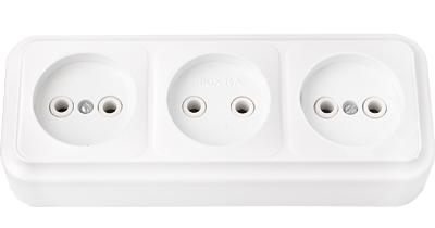 Розетка 3-я без заземления РА16-263