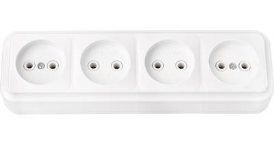 Розетка 4-я без заземления РА16-264