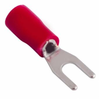 Наконечник вилочный изолированный 4.3 мм 0.5-1.5 мм (НВи 1.5-4/НВи 1.25-4) красный REXANT