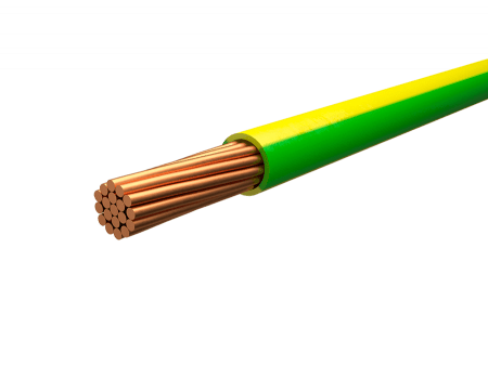 Провод ПуГВ (ПВ3) 1х10 жёлто-зелёный