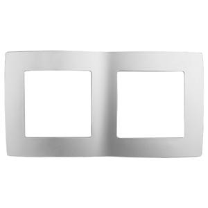 Рамка на 2 поста, алюминий, ЭРА 12, 12-5002-03