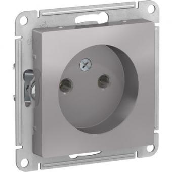 ATN000341 ATLASDESIGN РОЗЕТКА  без заземления, 16А, механизм, АЛЮМИНИЙ