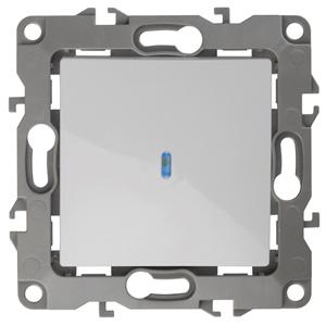 ЭРА Выключатель  с подсветкой, 10АХ-250В, Эра12, белый