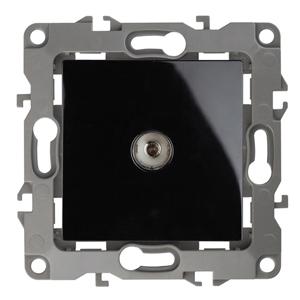 Розетка ТV одиночная, чёрный 12-3101-06 ЭРА 12