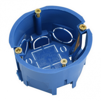 Подрозетник СЗЕ3 (гипс, d=68 мм, h=45 мм, IP20) синий