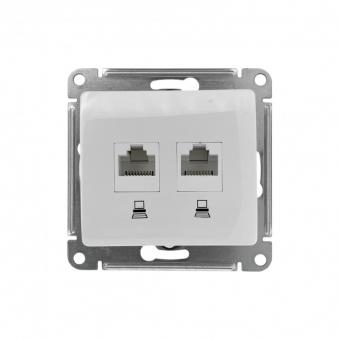 GSL000185KK  Розетка 2-я комп. RJ45, 5E, мех, БЕЛЫЙ (MS)