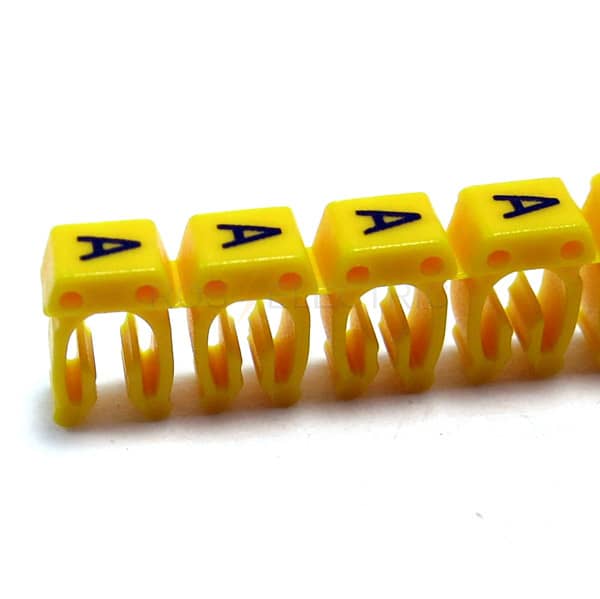 Кабельный маркер ЭКФ/1,5 мм² "А" желтый (к-1000ед), (цена указана за упаковку 1000шт)