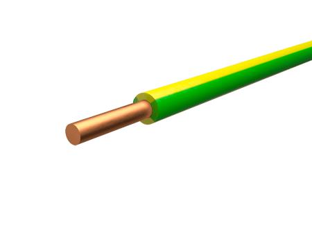 Провод ПуВ (ПВ1) 1х10 жёлто-зелёный