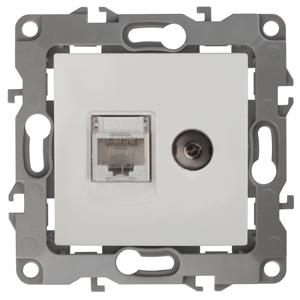 Розетка комбинированная RJ45+TV