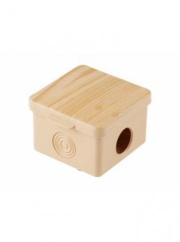 Распаячная коробка 65х65х50мм , крышка, сосна, IP54, 4 вх