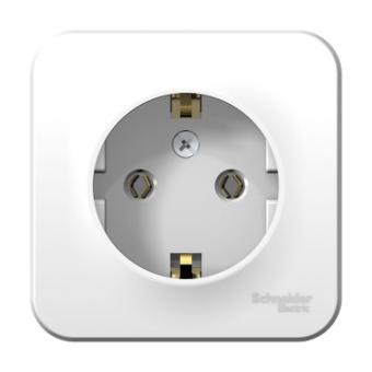 О/У РОЗЕТКА с заземлением без шторок ИЗОЛ.ПЛ., 16А, 250В, БЕЛЫЙ (MS)