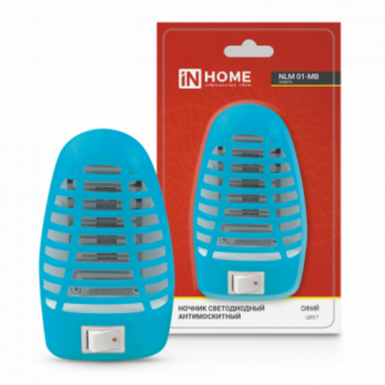 Ночник светодиодный NLM 01-MB синий с выключателем 230в in home