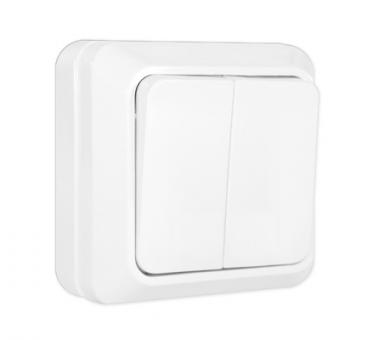 Выключатель 2-клавишный 10A