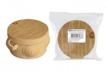 Распаячная коробка TDM OП D85х40мм , крышка, сосна, IP54, 4вх