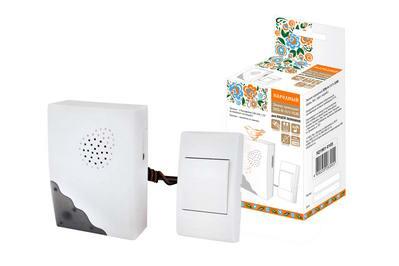 Звонок проводной ЗПБ-Н-11/1-32М (Звонок- 2 батарейки АА,кнопка- питание от звонка)