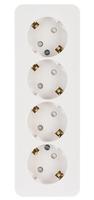 BLNRA011411 BLANCA О/У РОЗЕТКА 4-я с заземл. со шторками ИЗОЛ.ПЛ.,16 А, 250В, БЕЛЫЙ  (MS), шт