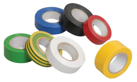 Изолента ПВХ 19 мм, 20 м (синяя,черная,белая,красная) ETP