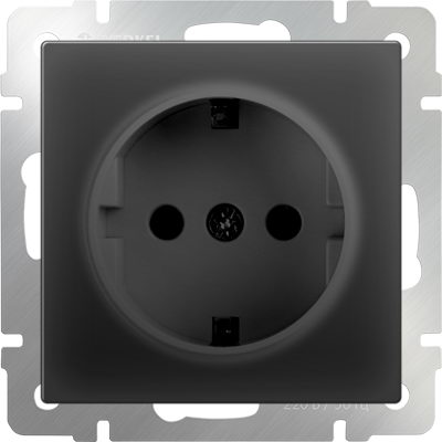 WERKEL WL08-SKG-01-IP20/ Розетка с заземлением(черный матовый)