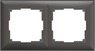 WL14-Frame-02/Рамка на 2 поста (серо-коричневый)