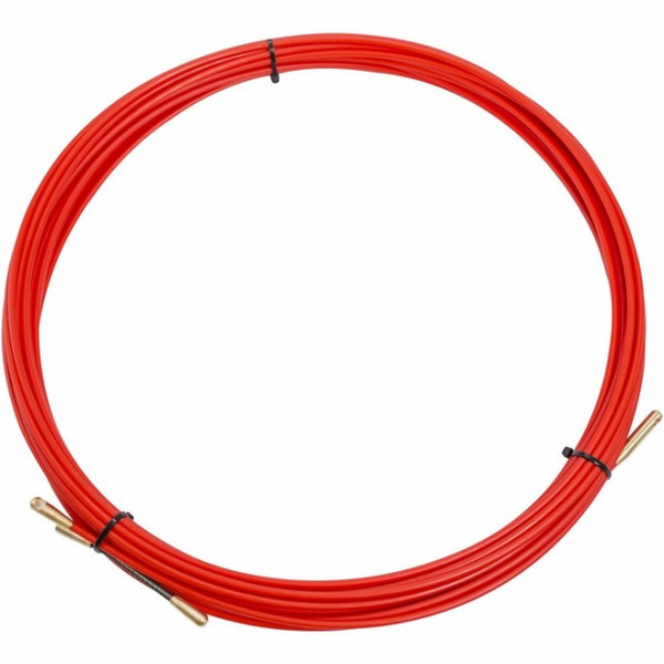 Протяжка кабельная (мини УЗК в бухте), стеклопруток, d=3,5 мм 15 м красная