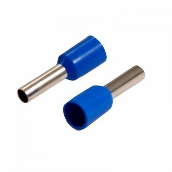 Наконечник штыревой втулочный REXANT изолированный, F-8 мм, 2.5 мм², НШВи 2.5-8 / Е 2,5-8 / E2508, синий