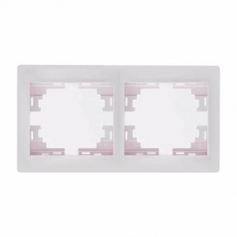 Рамка 2-ая горизонтальная Lezard Mira белый