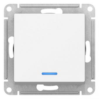 ATN000113 ATLASDESIGN 1-клавишный ВЫКЛЮЧАТЕЛЬ с подсветкой, сх.1а, 10АХ,  механизм, БЕЛЫЙ