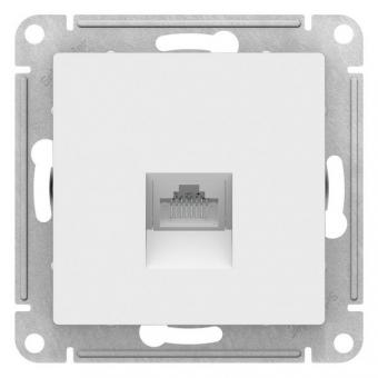 ATN000183 ATLASDESIGN РОЗЕТКА компьютерная RJ45 , механизм, БЕЛЫЙ