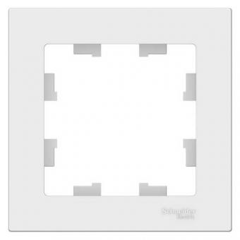 ATN000101  ATLASDESIGN 1-постовая РАМКА, БЕЛЫЙ