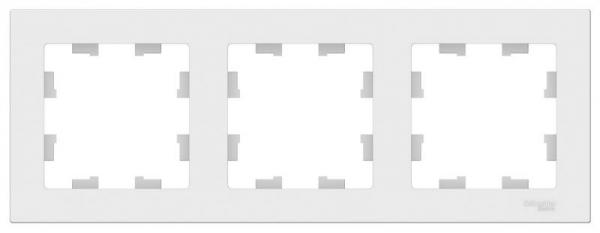 ATN000103 ATLASDESIGN  3-постовая РАМКА, универсальная, БЕЛЫЙ