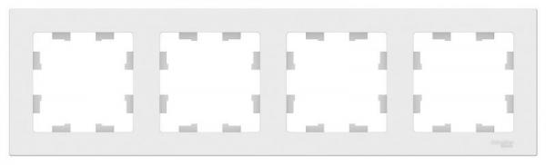 ATN000104 ATLASDESIGN  4-постовая РАМКА, универсальная, БЕЛЫЙ