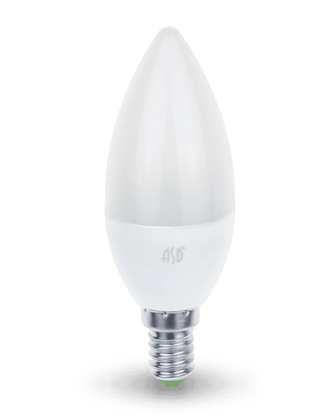 Лампа светодиодная LED-СВЕЧА-standard 7.5Вт 230В Е14 3000К 675Лм ASD