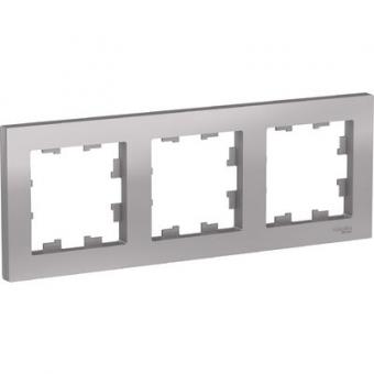 ATN000303 ATLASDESIGN 3-постовая  РАМКА, универсальная, АЛЮМИНИЙ