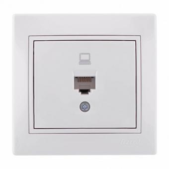Розетка компьютерная Lezard Mira белый