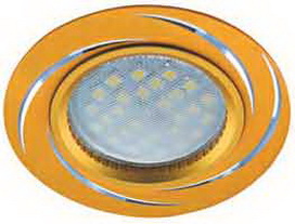 Ecola MR16 DL3181 GU5.3 Светильник встр. литой (скрытый крепеж лампы) матовое Золото/Алюм Вихрь 23x78 