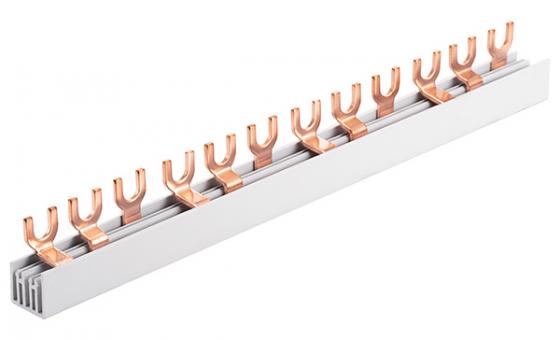 Шинка гребенчатая F-3L/210/10, тип вилка, 3P-12Mod., 10mm², 63A, 230/415V, 210mm