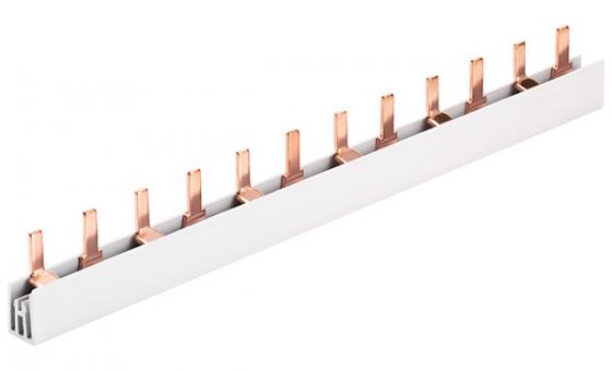 Шинка гребенчетая P-2L/210/10, тип штырь, 1P-12Mod, 10mm², 63A, 201mm
