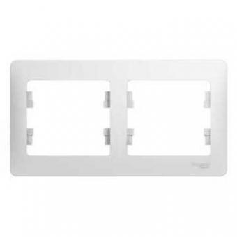 GSL000102 GLOSSA 2- постовая РАМКА, горизонтальная, БЕЛЫЙ (MS)