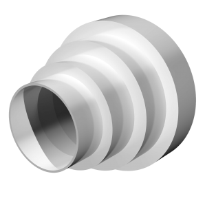 Соединитель универсальный PU16.15.12,5.12.10.8 круглых воздуховодов центральный