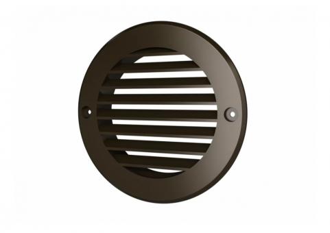 Решетка вентиляционная 10РКН круглая коричневая с фланцем 100мм