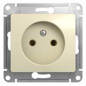 GSL000241 GLOSSA РОЗЕТКА без заземления,  16А, механизм, БЕЖЕВЫЙ  (MS)