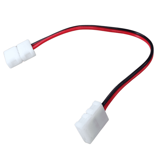 Коннектор двухсторонний (2 клипсы с проводами) для одноцветной светодиодной ленты